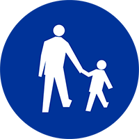 Znak C-16 Droga dla pieszych.