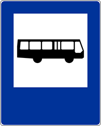 znak Przystanek autobusowy. D-15