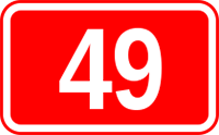 Znak E-15a Numer drogi krajowej.