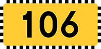 Znak E-15e Numer drogi wojewódzkiej o zwiększonym dopuszczalnym nacisku osi pojazdu (do 10 t).