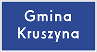 znak Granica obszaru administracyjnego - na granicy gminy. F-3b