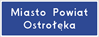 znak Granica obszaru administracyjnego - miasto na prawach powiatu. F-3c