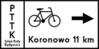 znak Tablica szlaku rowerowego. R-3